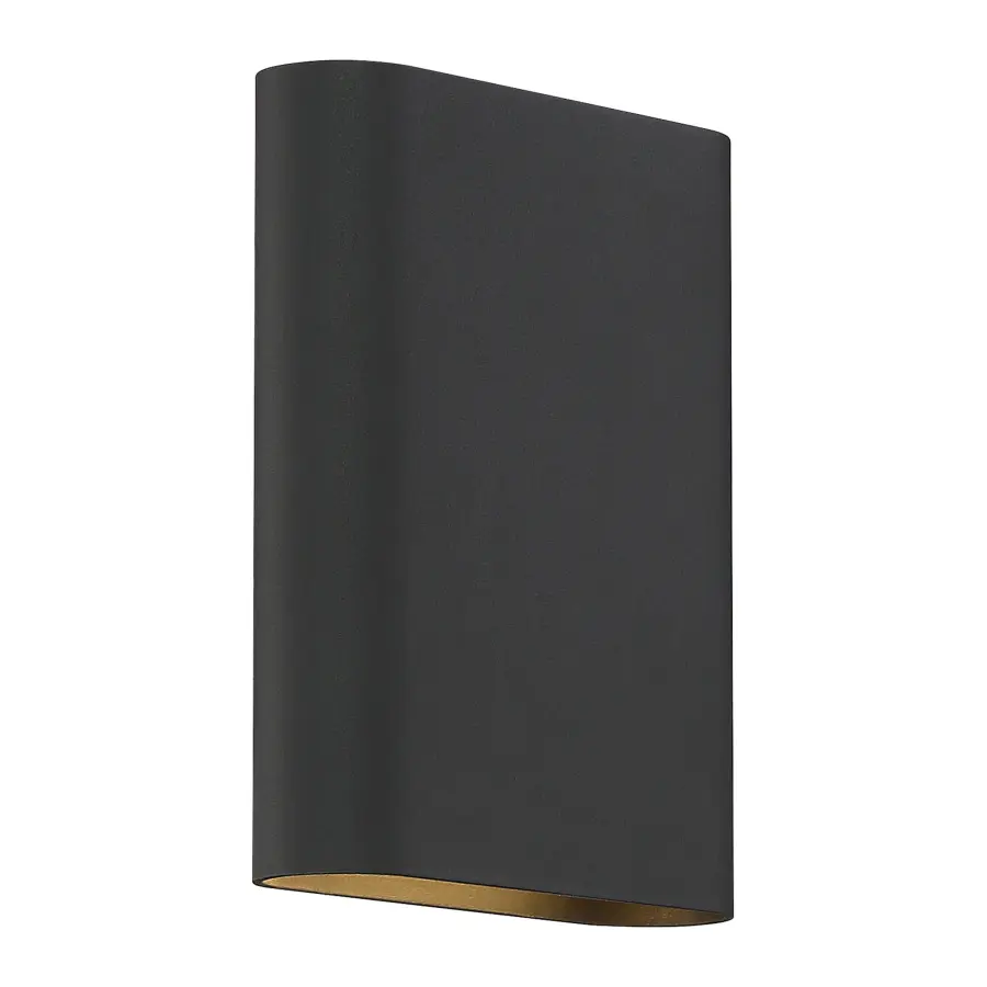 LUX Dual Voltage 2-Light LED Wall Sconce in Black
