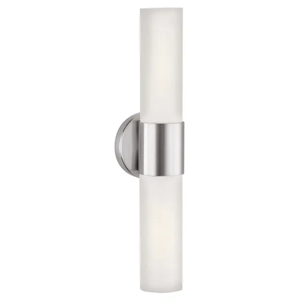 Aqueous 2-Light Wall Sconce in Brushed Steel