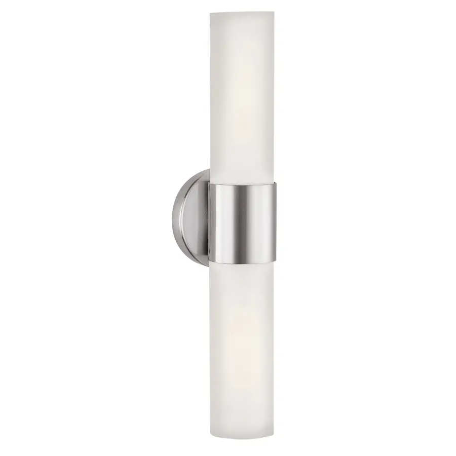 Aqueous 2-Light Wall Sconce in Brushed Steel