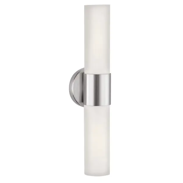 Aqueous 2-Light LED Wall Sconce in Brushed Steel