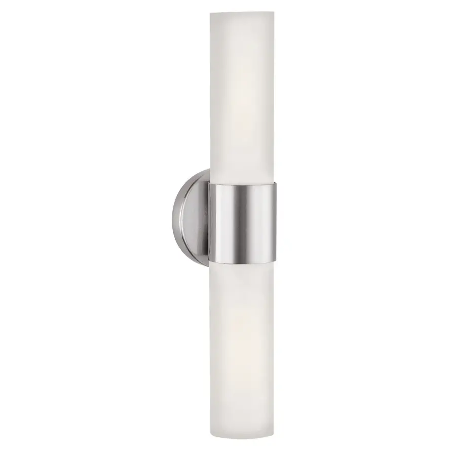 Aqueous 2-Light LED Wall Sconce in Brushed Steel
