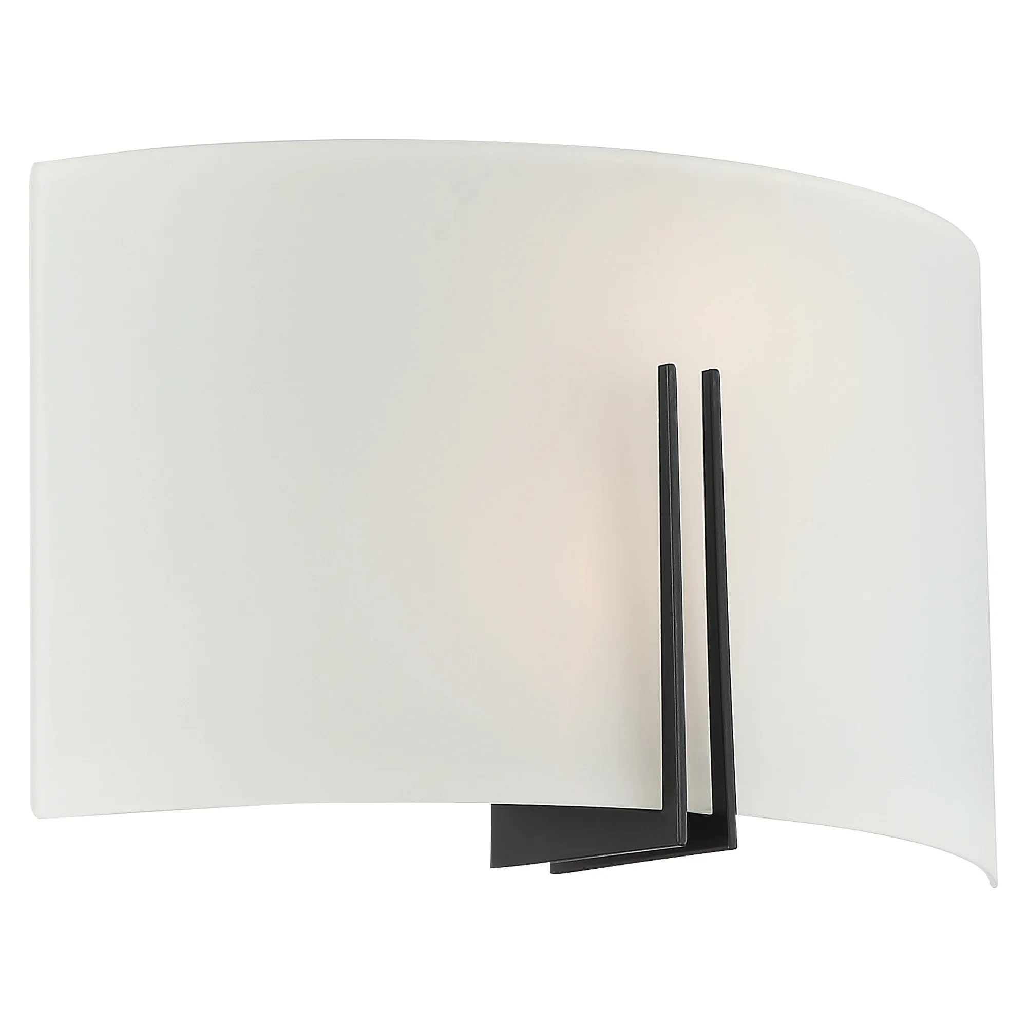 Prong 2-Light LED Wall Sconce in Matte Black