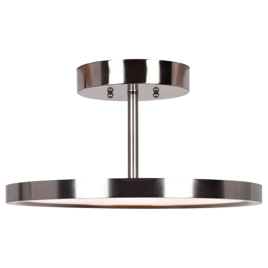Sphere LED Semi Flush Mount in Brushed Steel