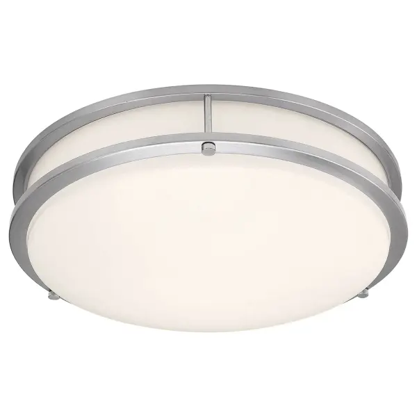 The Solero II offers a clean, contemporary design perfect for spaces with low ceilings. Its integrated 20W LED provides efficient, maintenance-free illumination with a brushed steel finish that complements modern interiors.
