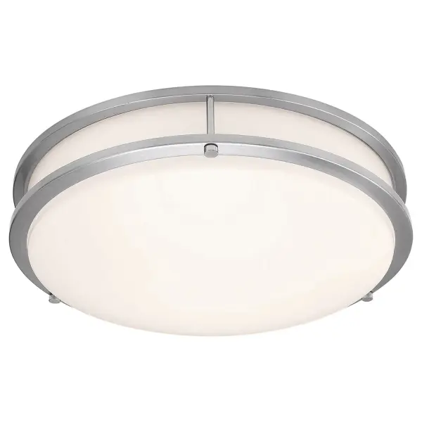 The Solero III offers energy-efficient integrated LED lighting in a slim 3.5-inch profile. Its brushed steel finish and acrylic diffuser provide clean, contemporary styling perfect for low-ceiling applications.