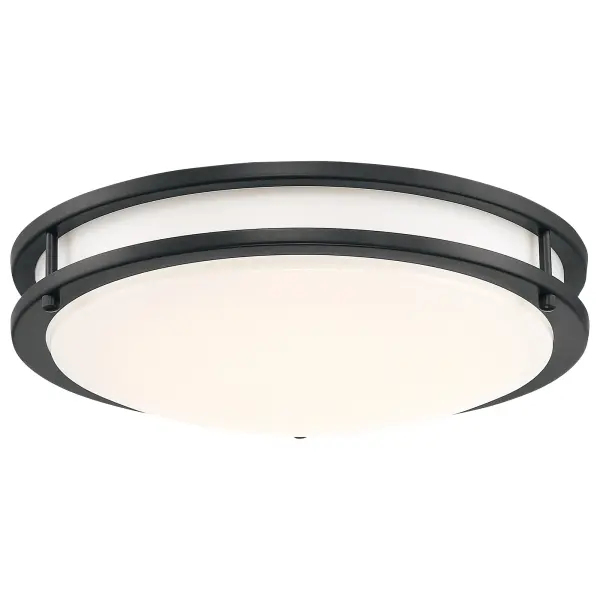 The SOLERO III delivers 1150 lumens of warm 3000K LED light with exceptional 90 CRI color rendering. Its low-profile flush mount design and dimmable integrated LED make it ideal for modern spaces with standard ceiling heights.