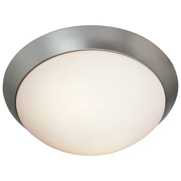 The COBALT flush mount delivers clean, contemporary style in a space-saving 11.25" profile. Its brushed steel finish and opal glass shade provide soft, diffused illumination ideal for hallways, bedrooms, and closets.