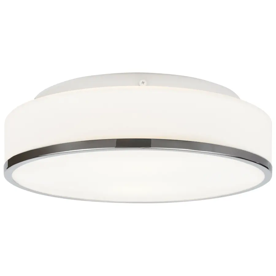 Energy-Efficient LED Flush Mount with Contemporary Chrome Finish