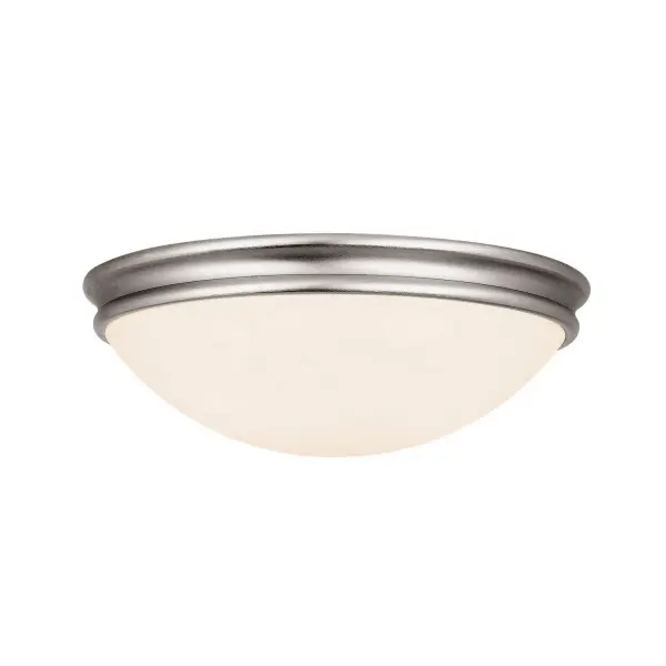 Atom One Light Flush Mount in Brushed Steel