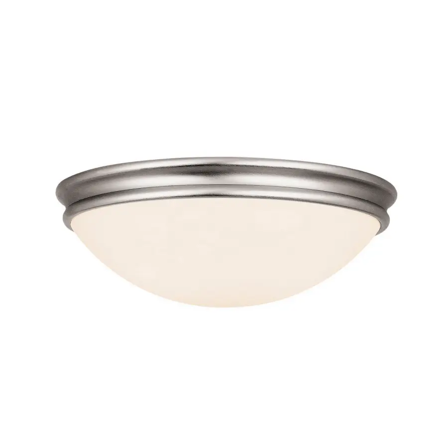 Atom One Light Flush Mount in Brushed Steel