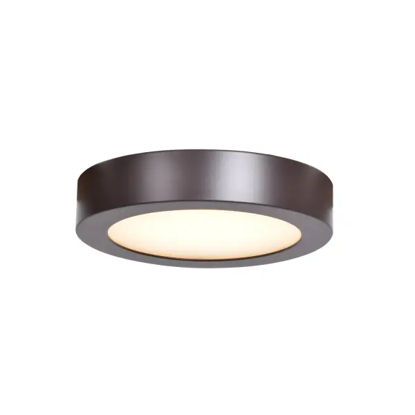 Collection: Strike 2.0 Finish: Bronze Glass: Acrylic Lens Width: 7.00" Height: 1.50" Bulbs Included Number of Bulbs: 1 Maximum Wattage: 12.00 W Bulb Type: LED Bulb Base: SSL Light Source: DLED Light Output: 960.00 lm Color Temperature: 3000 K Dimmable Voltage: 120.00 V Material: Steel Safety Listing: ETL Safety Rating: Damp Energy Efficient LED