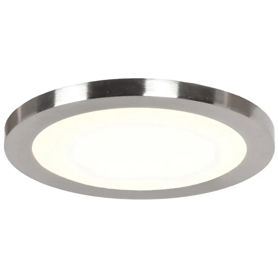 DISC LED Flush Mount in Brushed Steel