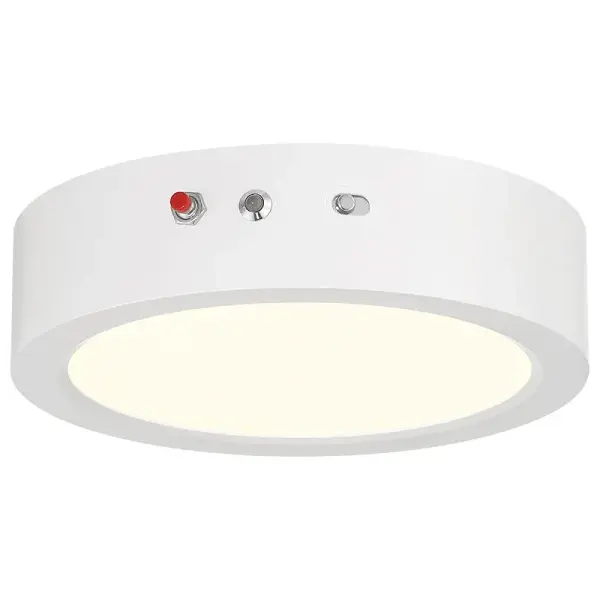 Slim LED Flush Mount with Emergency Battery Backup