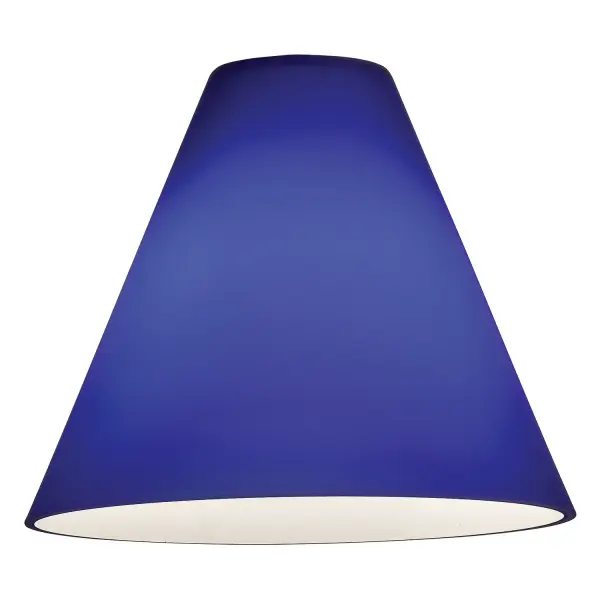 The Inari Silk pendant shade in cobalt glass brings a striking pop of deep blue color to your lighting. Its compact 6-inch size makes it perfect for kitchen islands, bathrooms, or clustered arrangements.