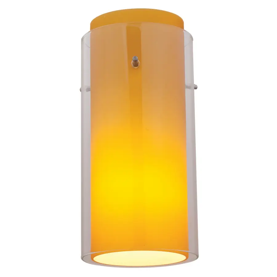 Glass'n Glass Shade in Brushed Steel