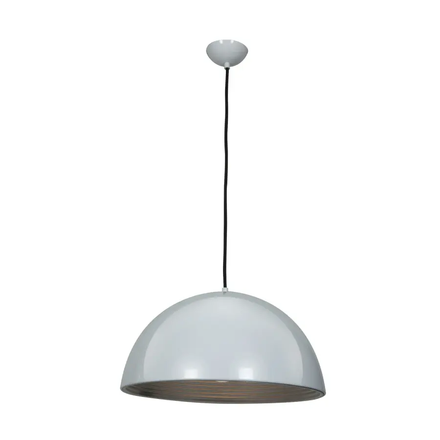 Clean Contemporary Globe Pendant with Glossy White Finish