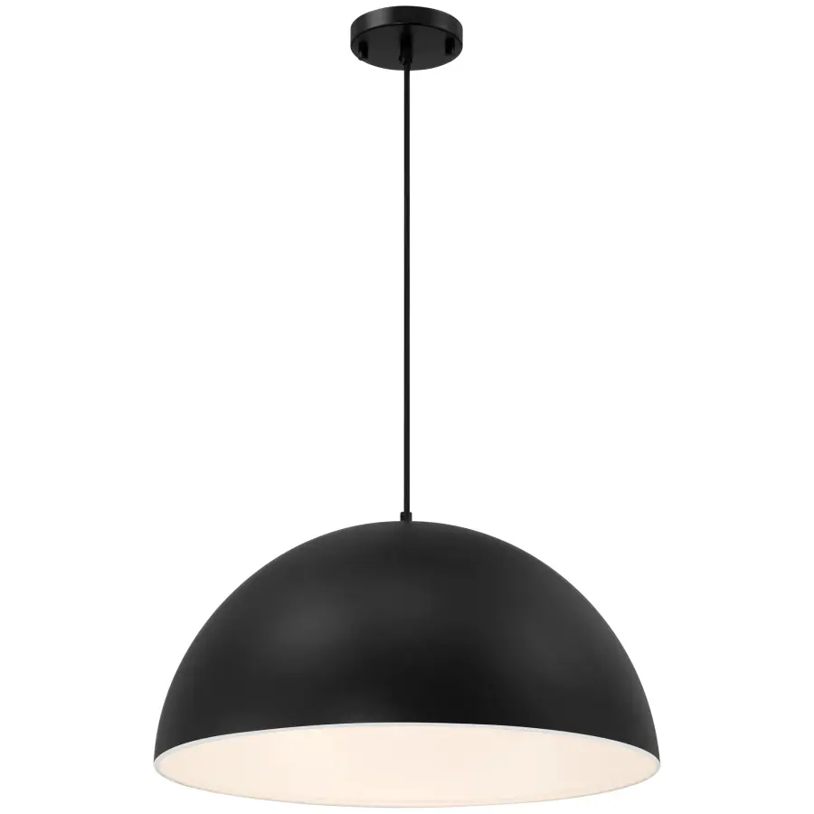 Huck 1-Light Pendant in Matte Black