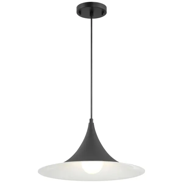 The COSTA LED Pendant combines contemporary styling with energy-efficient LED technology. Its matte black finish and compact design make it ideal for task lighting or accent applications in modern spaces.