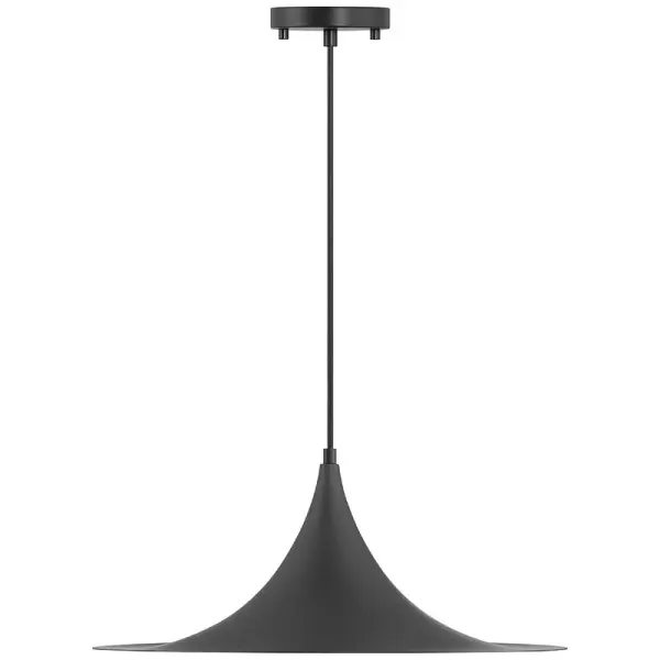 The Costa LED Pendant delivers contemporary style in a compact 8.25" profile with integrated 4W LED technology. Its matte black finish provides versatile appeal for modern spaces requiring focused task or accent lighting.