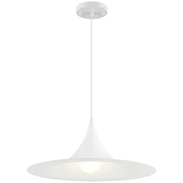 The COSTA LED Pendant delivers efficient 300-lumen illumination in a sleek matte white finish. With integrated LED technology, Title 24 compliance, and 10 feet of adjustable cord, it's ideal for modern spaces.