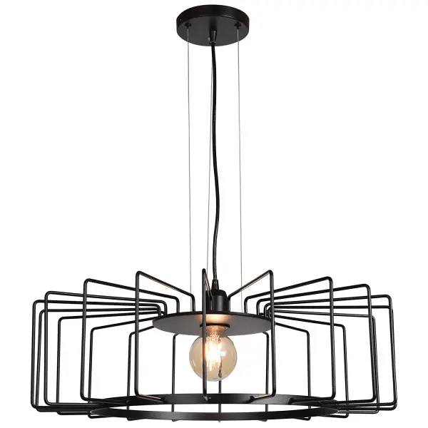 The WIRED LED Pendant combines industrial style with modern LED efficiency. At 23.25 inches wide, it provides substantial presence while the integrated 800-lumen LED delivers warm 2700K light with excellent color rendering.