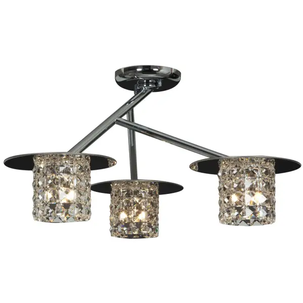 The Prizm LED Semi Flush Mount delivers contemporary style with integrated LED efficiency. Its compact 11-inch profile and chrome finish make it ideal for smaller spaces requiring modern, low-profile lighting.