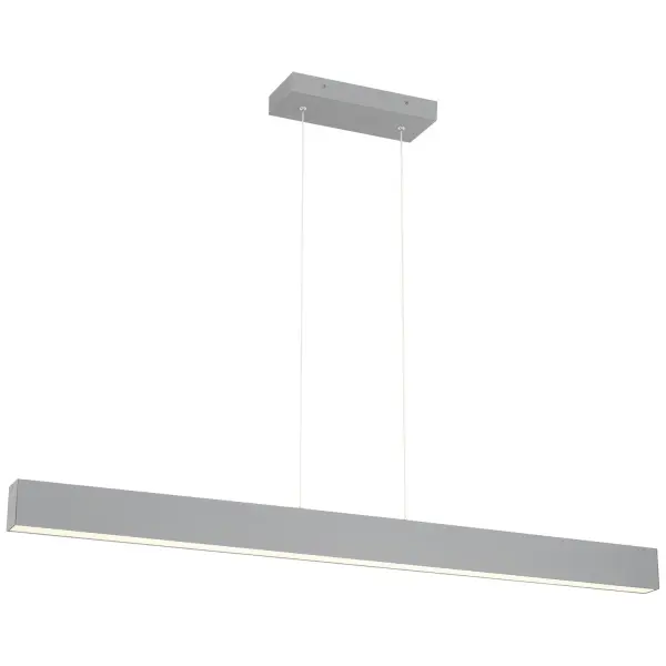 The Form LED Linear Pendant delivers modern illumination with its clean 48-inch profile and integrated LED technology. The gray finish and acrylic diffuser create even, glare-free light perfect for task and ambient lighting.