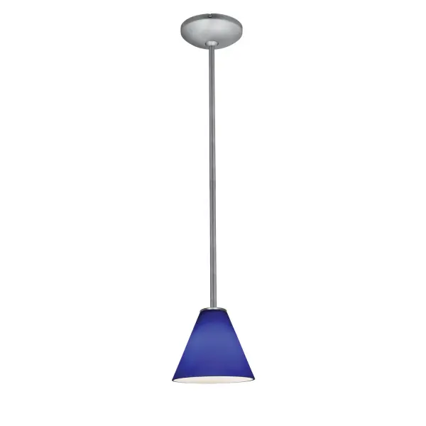 The Martini LED Pendant delivers efficient integrated lighting in a sleek brushed steel finish. Its compact 6.5-inch profile makes it perfect for task lighting over kitchen islands or as accent lighting in smaller spaces.
