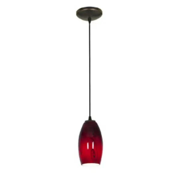Merlot One Light Pendant in Oil Rubbed Bronze