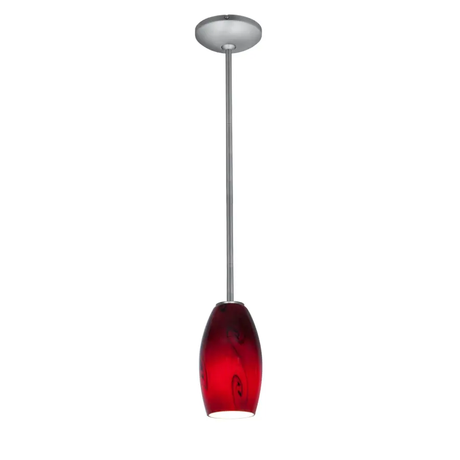 Merlot LED Pendant in Brushed Steel