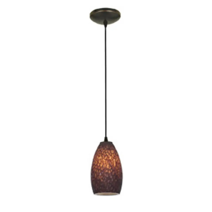 Champagne One Light Pendant in Oil Rubbed Bronze