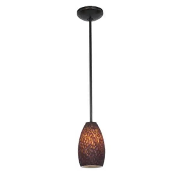 Champagne One Light Pendant in Oil Rubbed Bronze