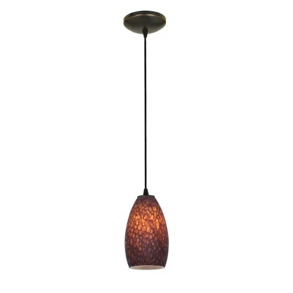 The Champagne LED Pendant combines energy-efficient integrated LED technology with a classic oil rubbed bronze finish. Its compact 9-inch profile makes it ideal for smaller spaces or clustered installations.