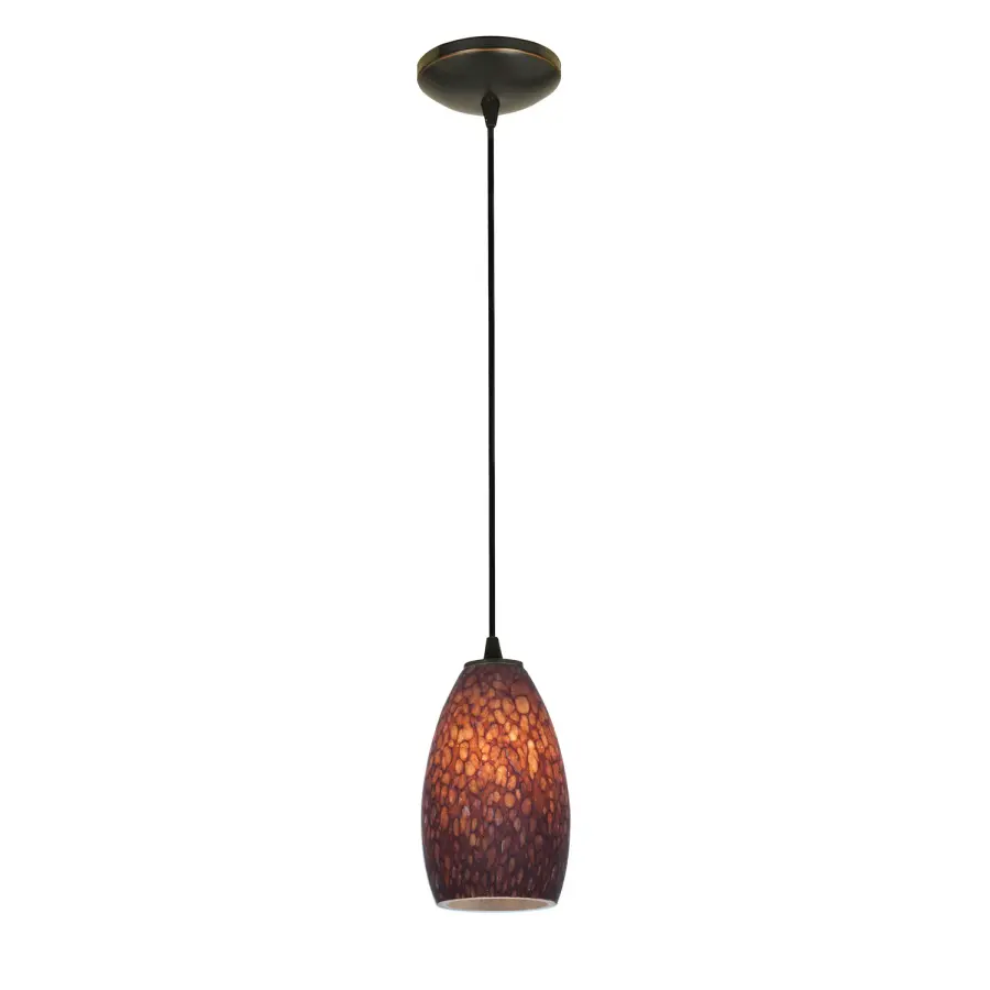 Champagne LED Pendant in Oil Rubbed Bronze