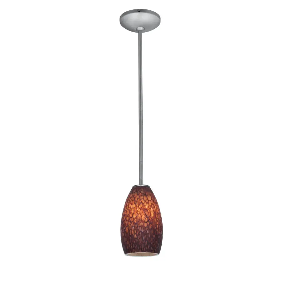Champagne LED Pendant in Brushed Steel