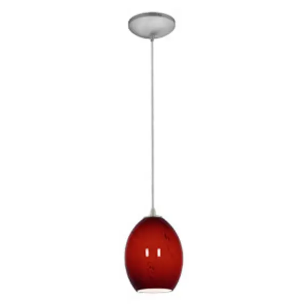 The Brandy FireBird pendant delivers modern sophistication in a compact 9-inch design. Its brushed steel finish and glass shade create refined illumination perfect for intimate spaces and task lighting applications.