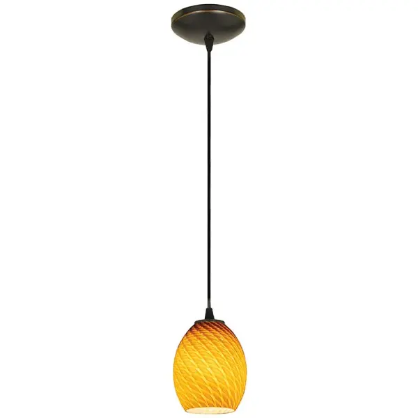 Brandy FireBird One Light Pendant in Oil Rubbed Bronze