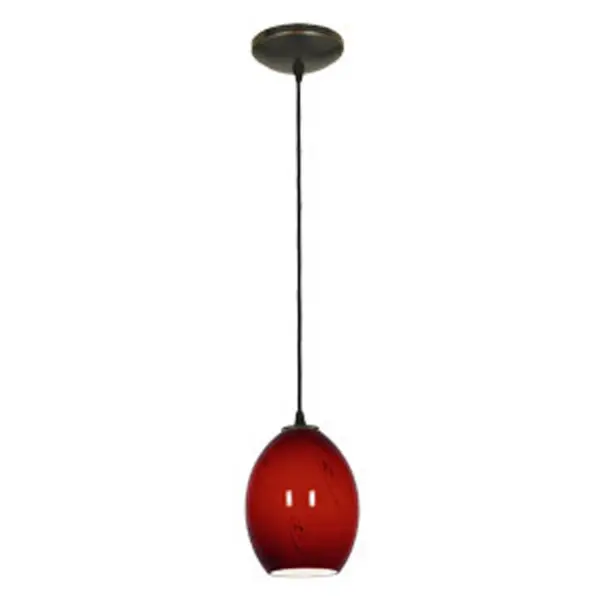 Brandy FireBird One Light Pendant in Oil Rubbed Bronze