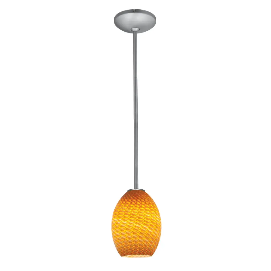 Brandy FireBird LED Pendant in Brushed Steel