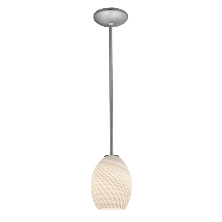 Brandy FireBird LED Pendant in Brushed Steel