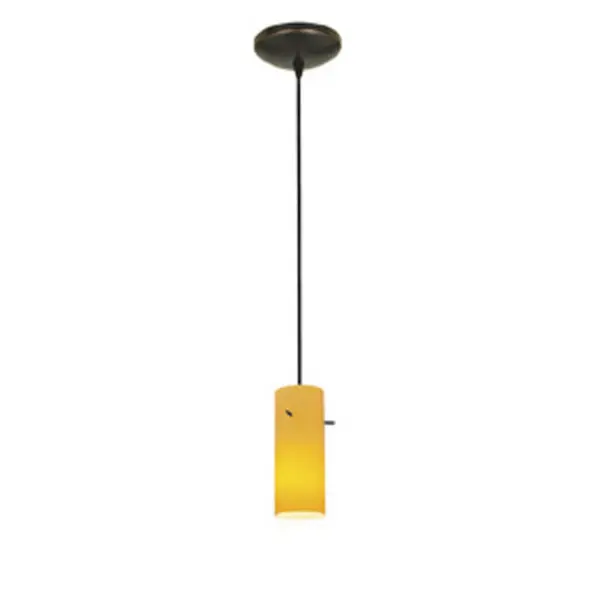 Cylinder One Light Pendant in Oil Rubbed Bronze