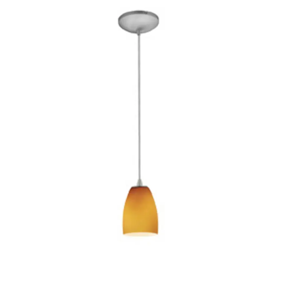 Sherry One Light Pendant in Brushed Steel
