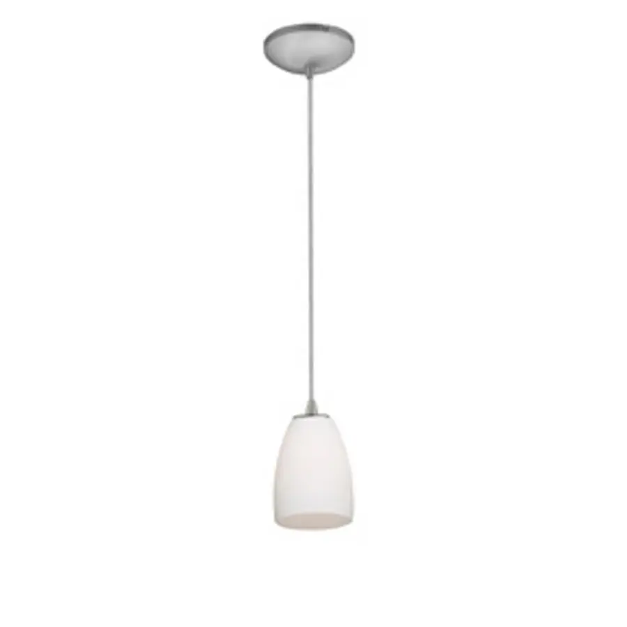 Sherry One Light Pendant in Brushed Steel