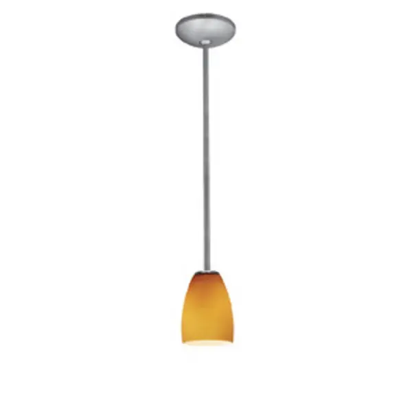Sherry One Light Pendant in Brushed Steel