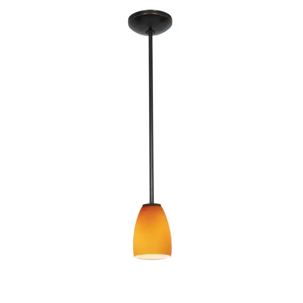 The Sherry LED Pendant combines energy-efficient integrated LED technology with timeless oil rubbed bronze finish and warm amber glass. Its compact 6-inch profile makes it ideal for smaller spaces or grouped installations.