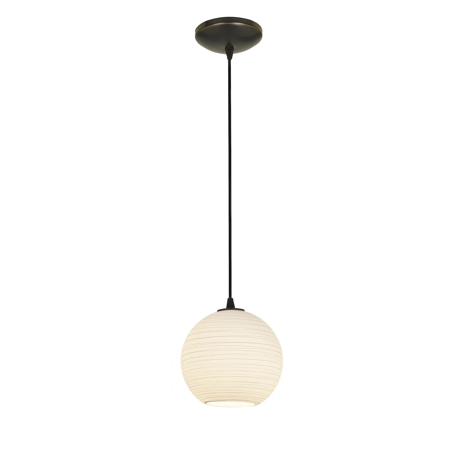 Japanese Lantern One Light Pendant in Oil Rubbed Bronze