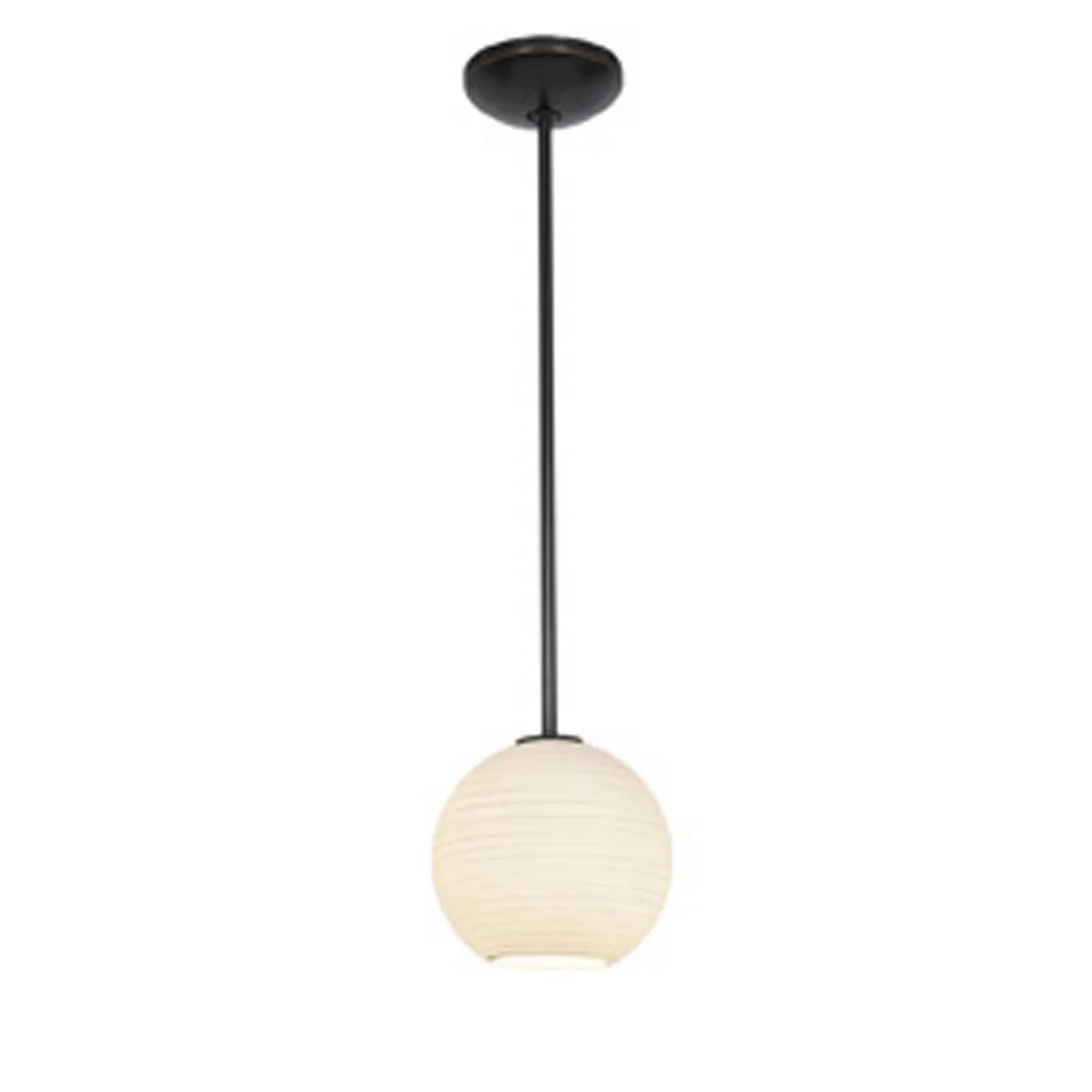 Japanese Lantern One Light Pendant in Oil Rubbed Bronze