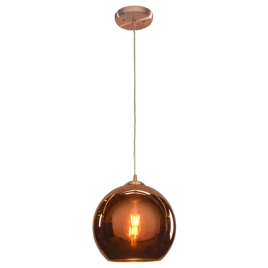 GLOW LED Pendant in Brushed Copper