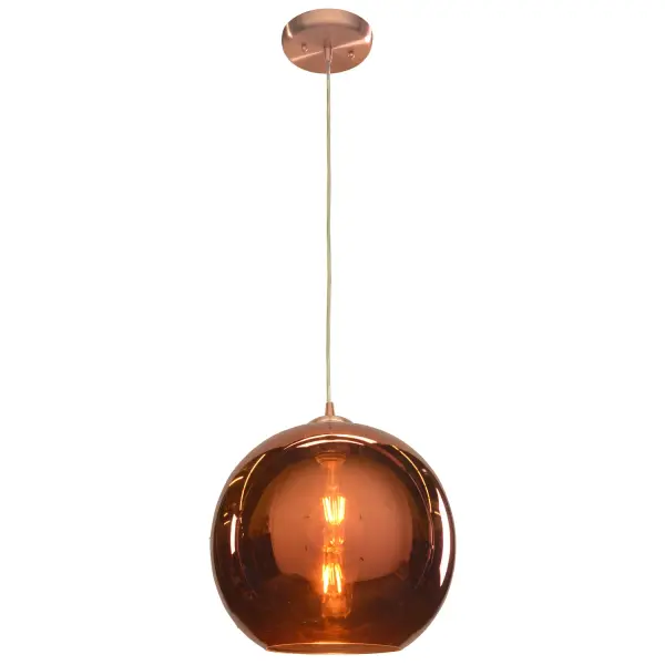 The GLOW LED Pendant combines contemporary style with practical efficiency. Its brushed copper finish adds warmth to modern spaces while the integrated LED provides excellent light quality and energy savings.