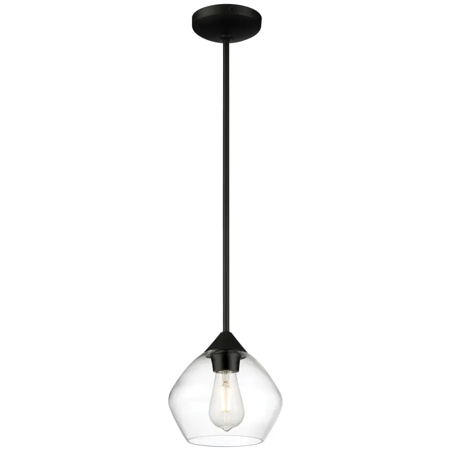 Vintage LED Pendant in Matte Black